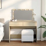 Dressing Table with LED Sonoma Oak 100x40x120 cm 848208