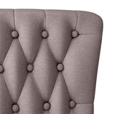 Slipper Chair Taupe 56.5 x 70 x 110 cm Fabric 42020683