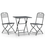 Garden Dining Set Anthracite Expanded metal mesh Small Foldable 3084715