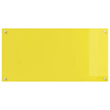 Kitchen Backsplash 2 pcs Yellow 100 x 50 cm Tempered Glass 3415480