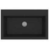 Kitchen Sink Black 79 x 50 x 31 cm Quartz and Resin 147053