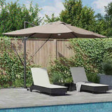 Umbrella Taupe 351 x 250 x 253 cm Polyester and Aluminium 42003362