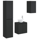 Bathroom Furniture Set 3 pcs Black 33 x 34.5 x 160 cm 3406064