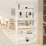 Book Cabinet/Room Divider White 80x30x166 cm Engineered Wood 811718