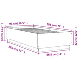 Bed Frame without Mattress Concrete Grey 90x190 cm Single 3209754