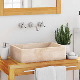 142773 Sink 45x30x12 cm Marble High Gloss Cream