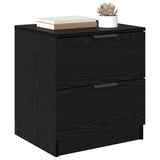 Bedside Cabinet 2 pcs Black Oak 45 x 39 x 50cm Engineered Wood 880509