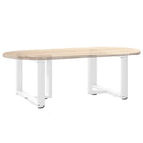 Coffee Table Legs T-Shaped 2 pcs White 60x25x cm Steel 4013033