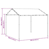 Gazebo 4 x 4 x 2.6 m Taupe Polyester and Steel 42030530