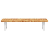 Basin Shelf Wall Mounted Steel and Solid Wood Oak 3302336