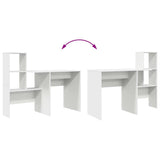 Desk with Shelf White 131.5 x 50 x 106.5 cm Engineered Wood 869298