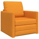 Sofa Bed Dark Yellow 74 x 77 x 81 cm Fabric 4106629