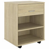 808470 Rolling Cabinet Sonoma Oak 46x36x59 cm Engineered Wood