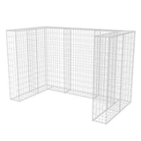 Gabion Double Wheelie Bin Surround Steel 180x100x120 cm 142559