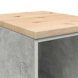 Garage Storage Cabinet Concrete Grey 40x51x85 cm Solid Wood Pine 860538