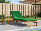 Sunlounger Cushion GEMERT 100% Polyester Green 190 x 50 x 9 cm 947360