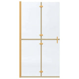 Walk-In Shower Wall Folding Gold 100 x 6.5 x 190 cm 42017972