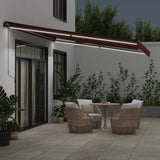 Manual Retractable Awning with LEDs Burgundy 450x350 cm 3215003