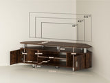 TV Unit Cabinet for TVs up to 55 Inches with Storage Shelves and Cupboard, Entertainment Centre for T3398P344377