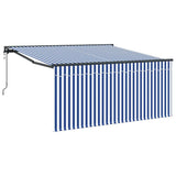 Retractable Awning Manual Blue and anthracite 350 x 250 cm 3330202