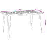 7 Piece Garden Dining Set Solid Wood Acacia and Metal 3155415