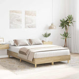 Bed Frame No Mattress Sonoma Oak 120x200 cm Engineered Wood 861032