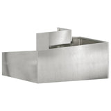 Garden Planter Silver 80 x 80 x 50 cm Stainless Steel 873582