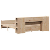 Bookcase Bed without Mattress 200x200cm Solid Wood Pine 3322445