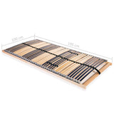 Slatted Bed Base without Mattress with 42 Slats 7 Zones 100x200 cm 246464