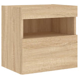 5 Piece TV Wall Units with LED Sonoma Oak Engineered Wood 3216745