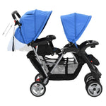 Tandem Stroller Steel Blue and Black 10112