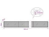 Gabion with 3.5 mm Wire and 5x2.5 cm Mesh 600x20x50 cm 3461646