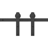 Sliding Door Hardware Kit 400 cm Steel Black 3295778