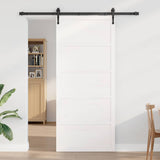 Barn Door White 90 x 2.5 x 208 cm Solid Pine Wood 870408