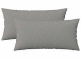 Cushion with Pillow HEERLEN 2 pcs Cloud Grey Fabric 927691