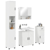 Bathroom Furniture Set with Drawer 4 pcs High Gloss White 3392977