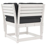 4 Piece Garden Lounge Set with Cushions White Solid Wood Pine 3216911
