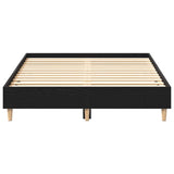 Bed Frame Black Oak 203 x 123 x 25 cm Engineered Wood 862844