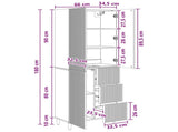 Cabinet Set 2 pcs 66 x 34.5 x 90 cm Engineered Wood 3416578