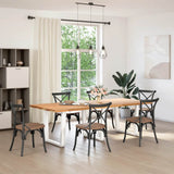 Dining Table Legs V-Shape 3 pcs White 80x cm Steel 4012665
