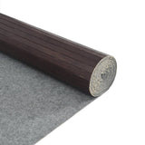 Rug Rectangular Dark Brown 80x500 cm Bamboo 376797
