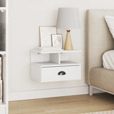 Bedside Cabinet HILL White 40 x 31 x 27 cm Solid Pine Wood 42025044