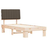 Bed Frame with Upholstered Headboard Taupe 90 x 190 cm 877527