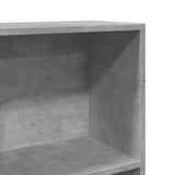 Bookcase Concrete Grey 60x24x143 cm Engineered Wood 857815