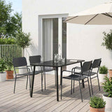 Dining Set 5 pcs Anthracite Steel 3422855