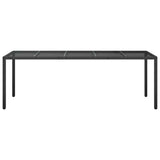 Garden Table Pure Black 250 x 100 x 75 cm Poly Rattan 362554