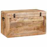 Storage Box with Storage with Door Brown Solid Mango Wood 4104567