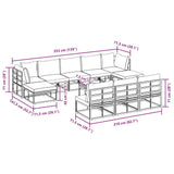 Garden Sofa Set with Cushion 11 pcs Black Aluminium 3378911