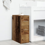 Narrow Bathroom Cupboard with Wheels Old Wood Engineered Wood 855284