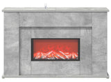 Fireplace with LED Strip Concrete 63 x 20 x 54.5 cm 8021098